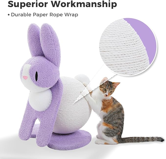 Cute Cat Scratching Post- Bunny Style, Cat Scratcher Toy - Image 3