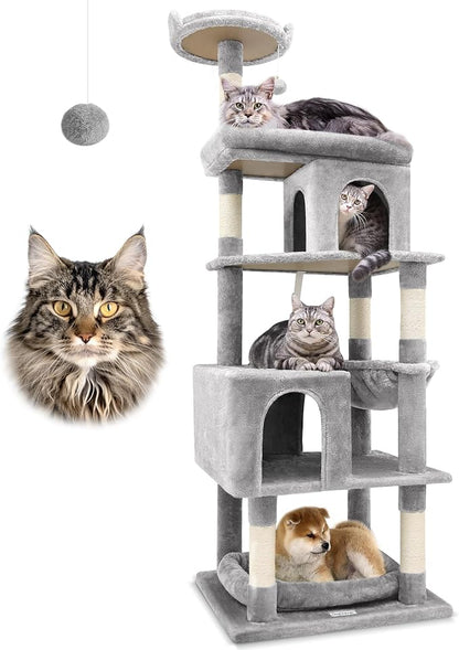 Globlazer Heavy Duty Cat Trees for Large Cats, Sturdy 72in Maine Coon Cat Tree by Globlazer