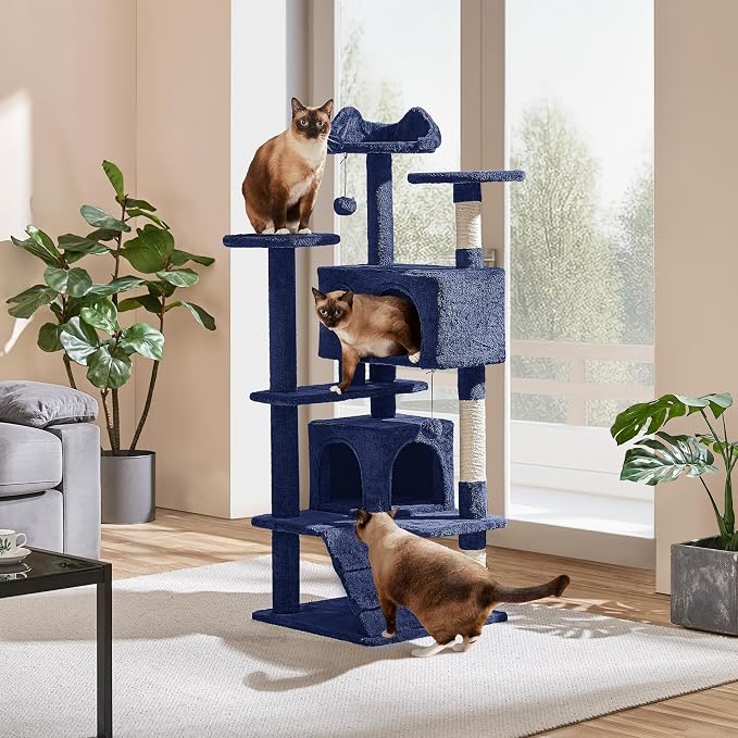 Yaheetech 54in Cat Tree Tower Condo Furniture Scratch Post - Image 2