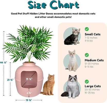 Good Pet Stuff Hidden Litter Box Planter, Decorative Cat Litter Enclosure - Image 7