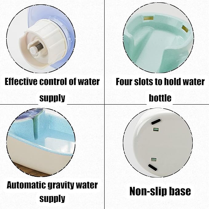 kathson Automatic Cats Water Dispenser 1 Gallon Gravity Dogs Water Station - Image 3