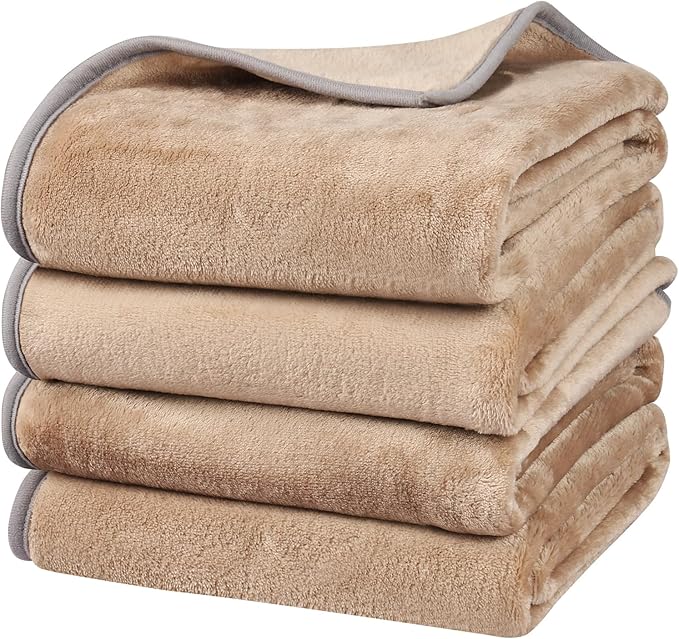 Onarway Dog Blanket Washable for Puppy: 4 Packs Dog Blankets 40”x28” by Onarway