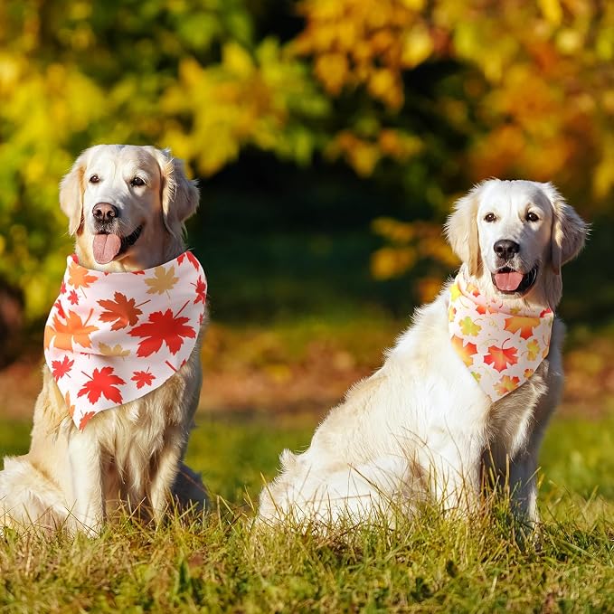Chunful 100 Pieces Thanksgiving Dog Bandanas Bulk Fall Autumn Pet Bandanas - Image 6