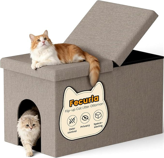 3-in-1 Cat Litter Box Enclosure by Fecuria