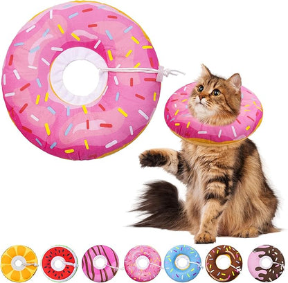 Cat Cone Soft Collar, Adjustable Cat Recovery Collars Kitten Cones to Stop by Seyezo