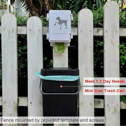 Small Dog Waste Station for Home 1.3Gallon/5L Mountable Doggie Trash Can - Image 2