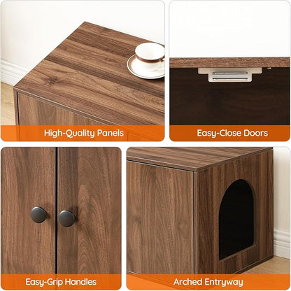 HOOBRO Cat Litter Box Enclosure, Hidden Litter Box Furniture - Image 7