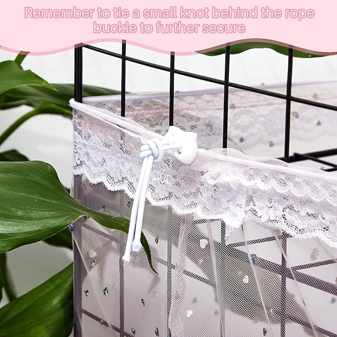 Shappy Large Bird Cage Cover, Bird Cage Seed Catcher, Adjustable Star Pattern - Image 5