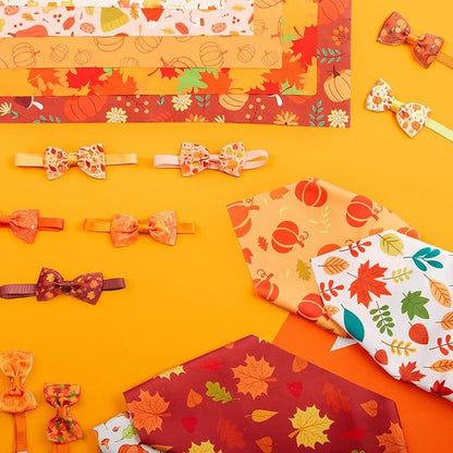 Sanwuta 50 Pcs Thanksgiving Fall Dog Bandanas Bulk and Collar Bow Ties Set 25 - Image 6