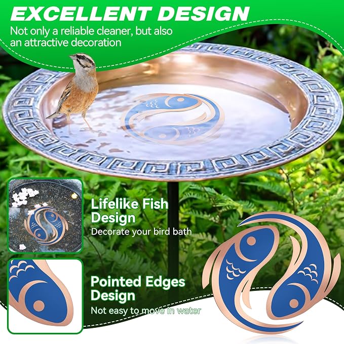 Saillong 2 Pack Bird Bath Copper Disk, Reinforced 99.99% Pure Copper Bird Bath - Image 5