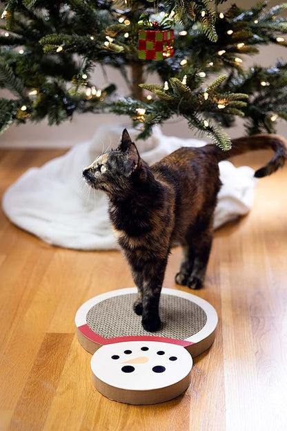 Pearhead Holiday Snowman Cat Scratch Pad, Cat Toy Scratch Pad - Image 5