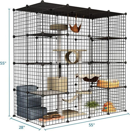 Oneluck Outdoor Cat House Cat Cages Enclosure - Image 7