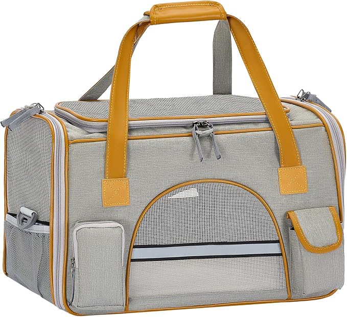 18x11x11 Inches Cat Carrier– Fits Pets Up to 16 lbs, Anti-Collapse Design by Unknown