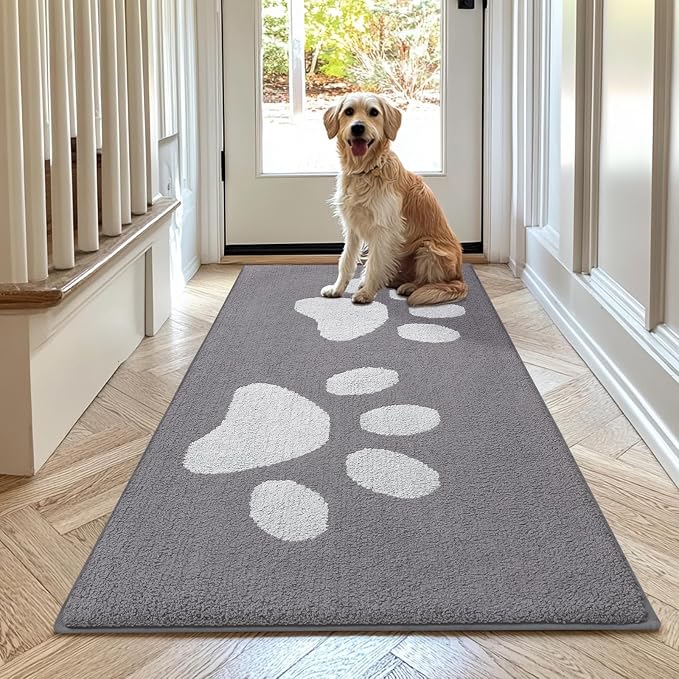 Buganda Dog Door Mat for Muddy Paws, Absorbent Dirt Trapper Washable Indoor by Buganda