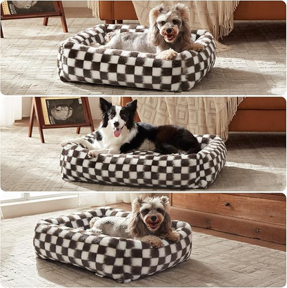 JOEJOY Dog Bed Medium Size Dog, Rectangle Washable Orthopedic Corduroy Fleece - Image 7
