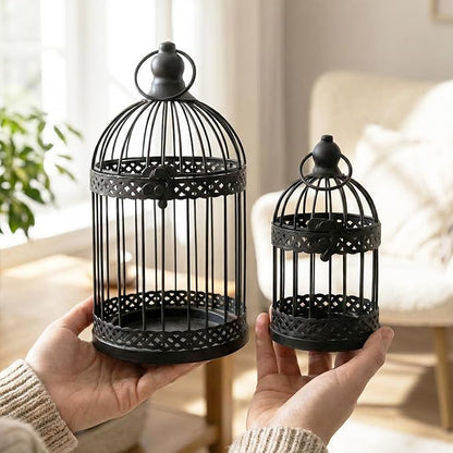 Vela Lanterns Bird Cage Decor Candle Holder Lantern Decorative Table - Image 5