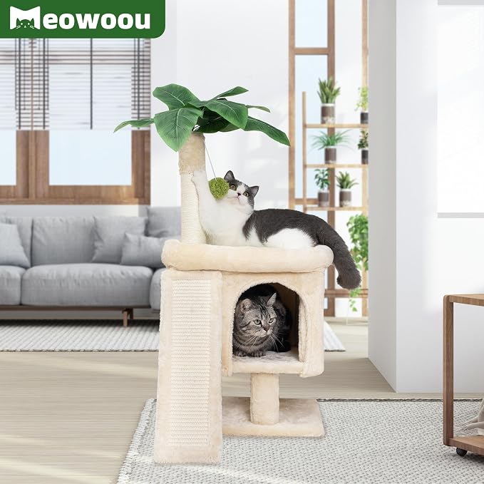 Meowoou Palm Cat Tree Tower for Indoor Cats - Image 6