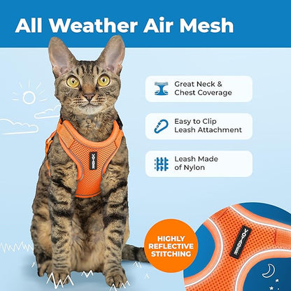 Voyager Escape-Proof Step-in Lock Cat Harness & 5ft Neoprene-Handle Leash Set - Image 3