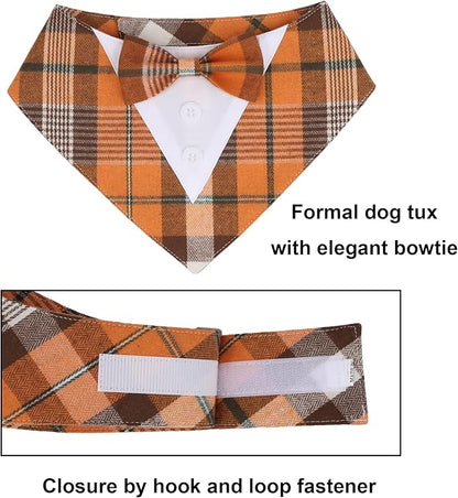 ADOGGYGO Fall Dog Tuxedo Bandana, Adjustable Halloween Thanksgiving Formal - Image 4