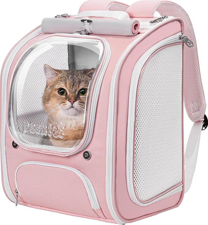 Pecute Cat Backpack Carrier, Large Space Cat Bubble Backpack, Breathable Cat by pecute