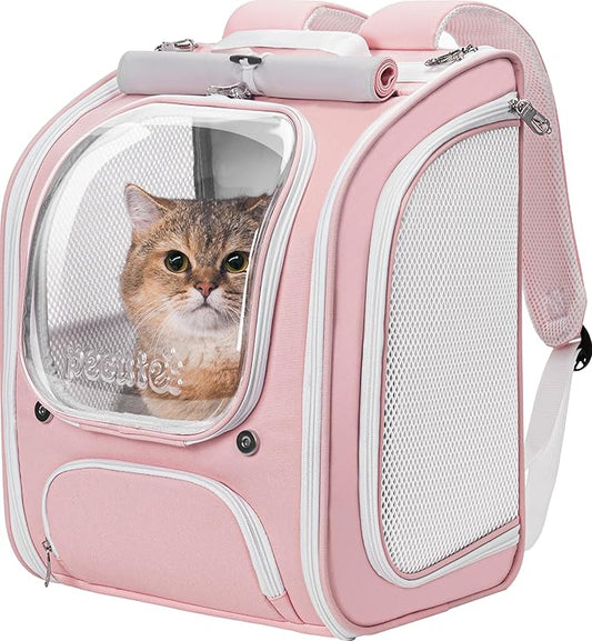Pecute Cat Backpack Carrier, Large Space Cat Bubble Backpack, Breathable Cat by pecute