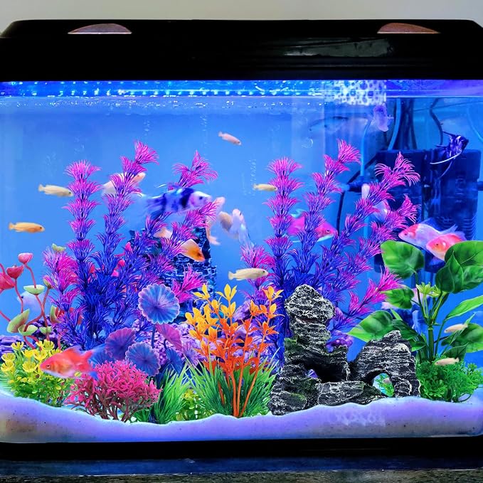 Fish Tank Accessories Aquarium Decorations Plants, Aquarium Decor Plastic Plants - Image 8