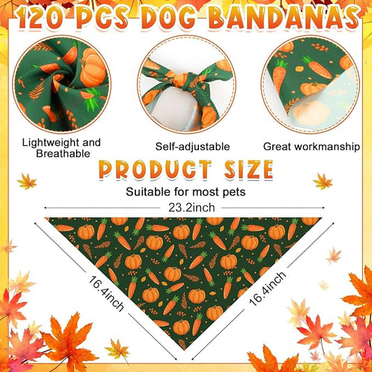 Sanwuta 120 Pcs Thanksgiving Fall Bandanas - Image 2