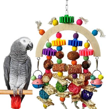 Bird Toys - Natural Corncob Wooden Mango Solid Chew Toys by Kewkont