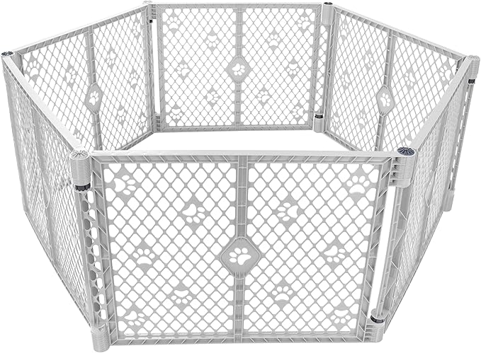 MYPET 6-Panel Paws Petyard, Durable & UV-Resistant Puppy Playpen, by MyPet