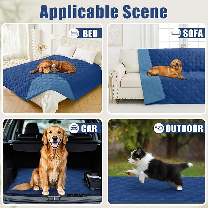 Smiry Waterproof Dog Bed Cover Blanket 52x82, Soft Reversible Pet Blanket - Image 5