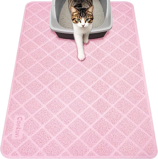 Cat Litter Mat Litter Trapping Mat, Less Waste Cat Litter Box Mat by Conlun