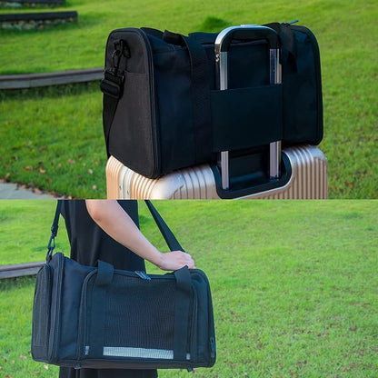 Soft Sided Carrier for Small Medium Cats Dogs, Removable Pad Collapsible Travel - Image 9