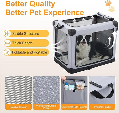 Dog Travel Crate 36 Inch, Portable Soft-Sided Travel Carriers - Image 5