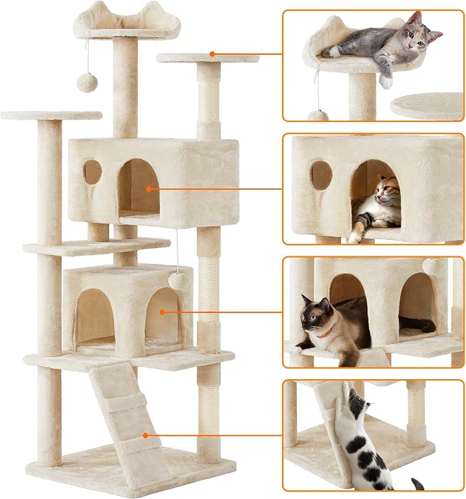 Yaheetech 70in Multi-Level Cat Tree Tall Cat Tower Cat Furniture - Image 4