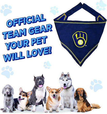 Pets First MLB Milwaukee Brewers TIE Bandana, Large/Extra Large. Dog Bandana - Image 4