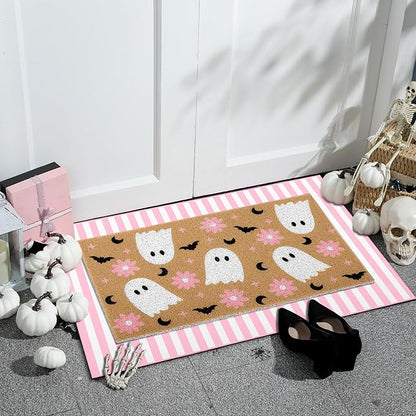 Tinideya 2 Pcs Door Mat Welcome Non Slip Coir Mats Floor Layering Doormats - Image 5