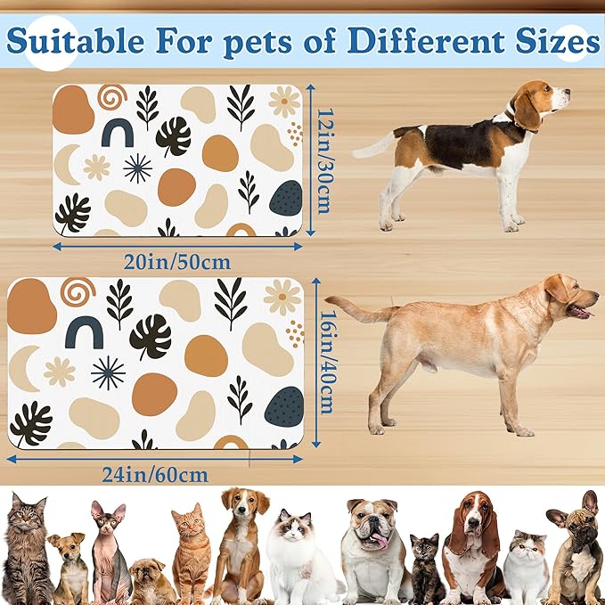 Boho Style Dog Food Mat–Christmas Stocking Absorbent Quick Dry Feeding Placemat - Image 2