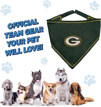 Pets First NFL Green Bay Packers TIE Bandana, Small/Medium. Dog Bandana Scarf - Image 4