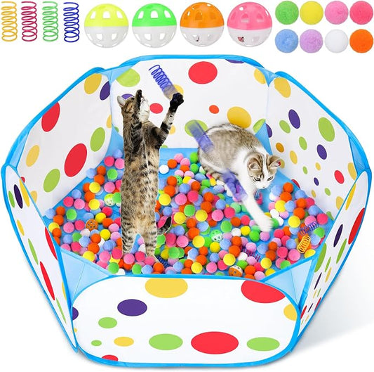 Palksky Ball Pit with 210 Toy Balls and 4 Spring Toys by Palksky