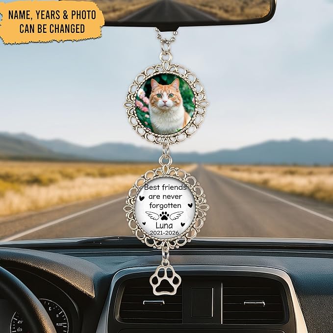 Hyturtle Personalized Pet Memorial Car Hanging Ornament - Image 2
