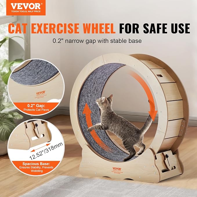 VEVOR Cat Exercise Wheel, Large Treadmill Wheel - Image 2