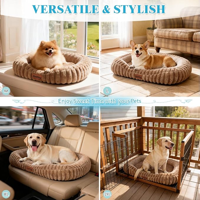 Cute Dog Bed for Medium Size Dog, Calming Medium Dog Cat Bed - Image 8