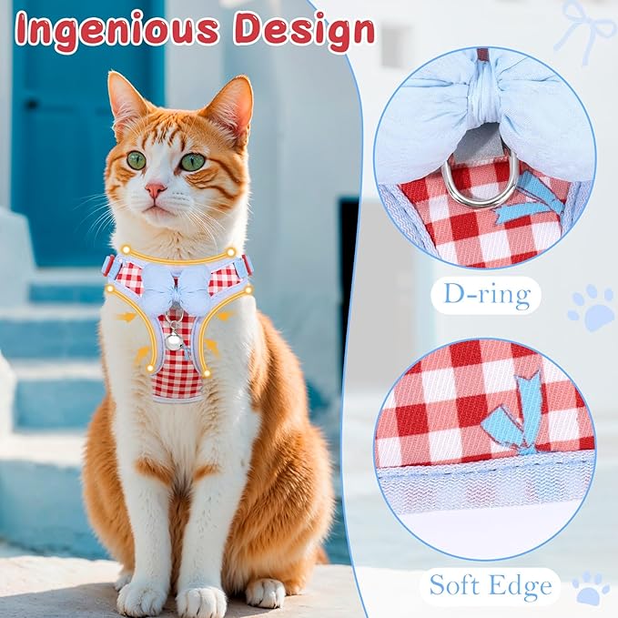 Cat Vest Harness and Leash Set for Walking Escape Proof, Adjustable Kitten - Image 6