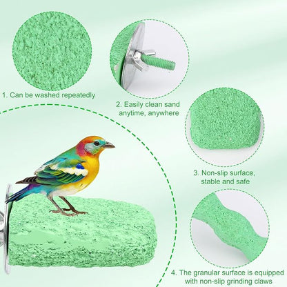 2pcs Anti-Slip Bird Beak Grinding Stones, Washable Resin Bird Beak Trimmer & - Image 4