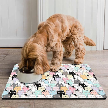 Pet Feeding Mat for Floors Waterproof Dog Mat for Food and Water Absorbent - Image 7