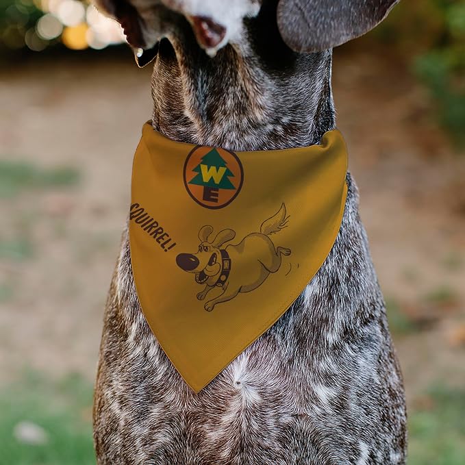Disney Pet Bandana Up Dug Squirrel Pose and Wilderness Explorer Badge Orange - Image 4