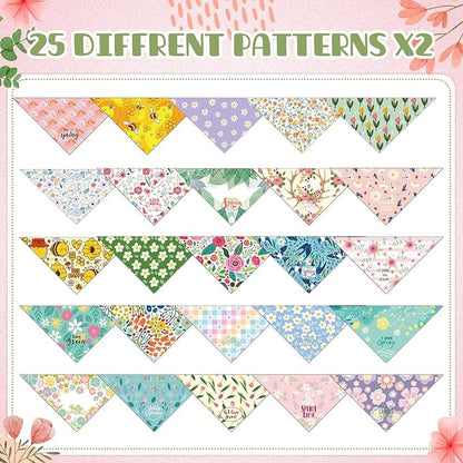 Kacctyen 50 Pcs Spring Dog Bandanas Bulk Bandanas - Image 6