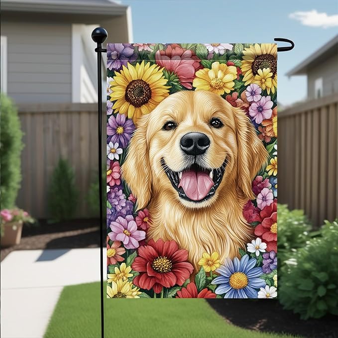 Golden Retriever Garden Flag 12x18 Inch Dog - Image 3