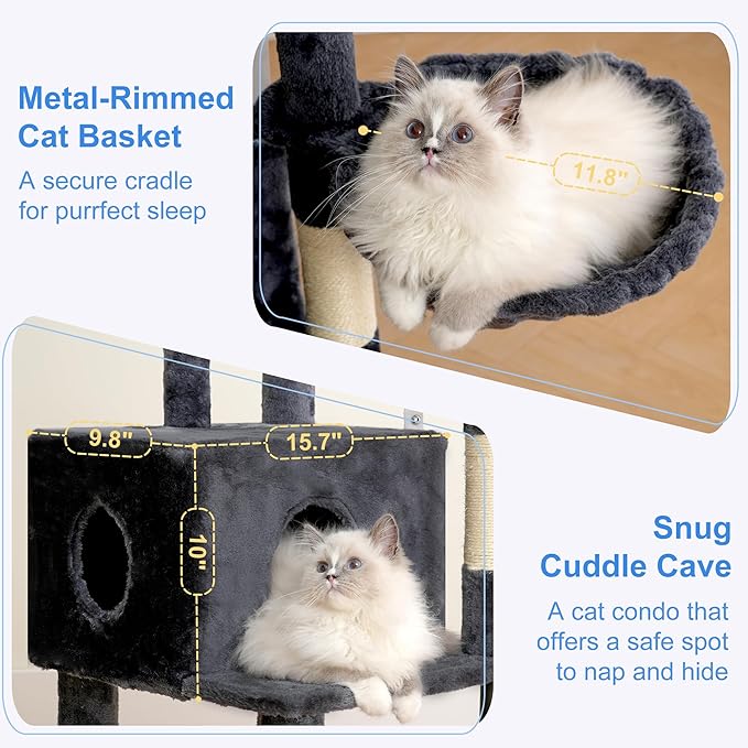 Heybly Cat Tree, 45.3-Inch Cat Tower - Image 5