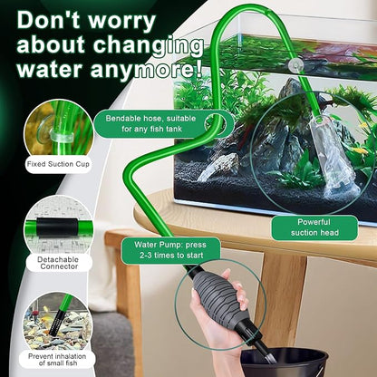 boxtech Fish Tank Water Change, Vacuum Siphon Water Changer Pump Sand Cleaner - Image 2